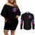 Witch Skull Couples Matching Off Shoulder Short Dress and Long Sleeve Button Shirt Buckle Up Buttercup You Just Flipped My Bitch Switch