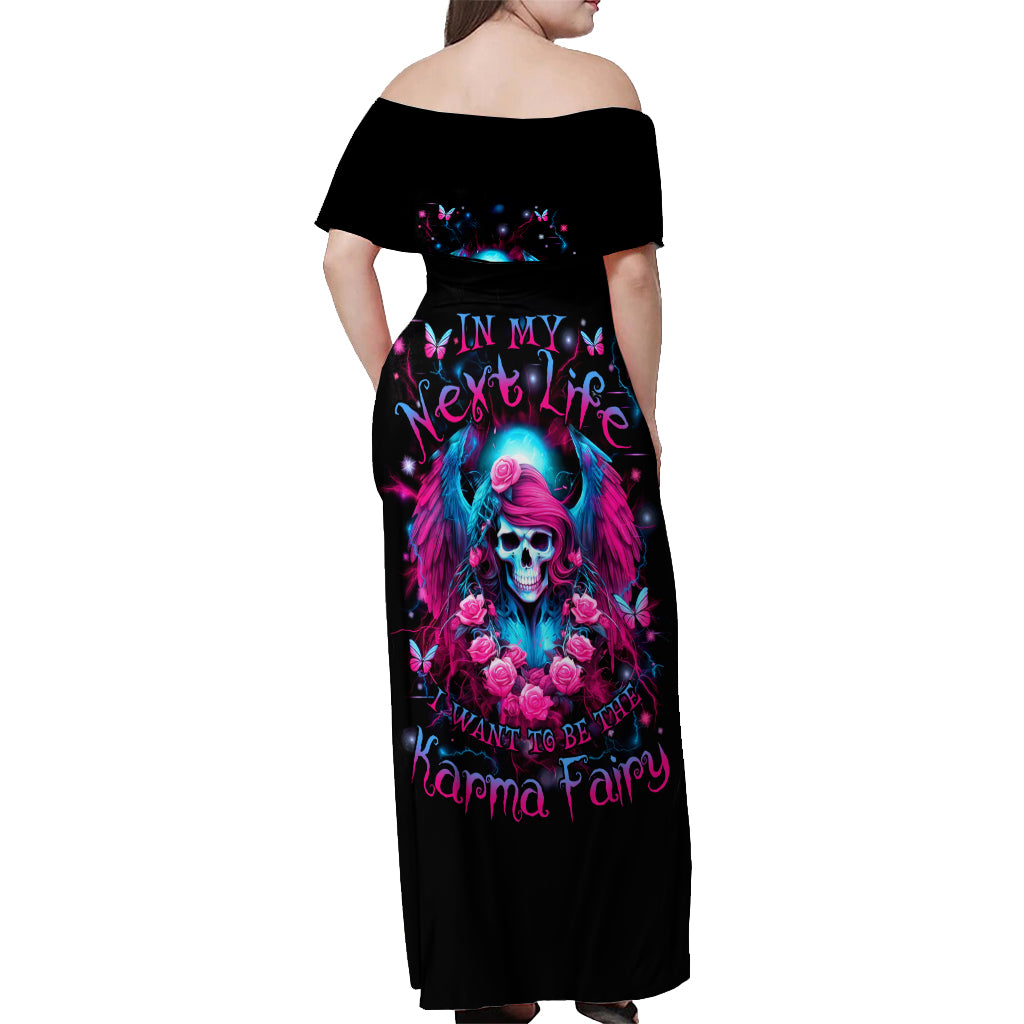 Witch Skull Off Shoulder Maxi Dress Buckle Up Buttercup You Just Flipped My Bitch Switch