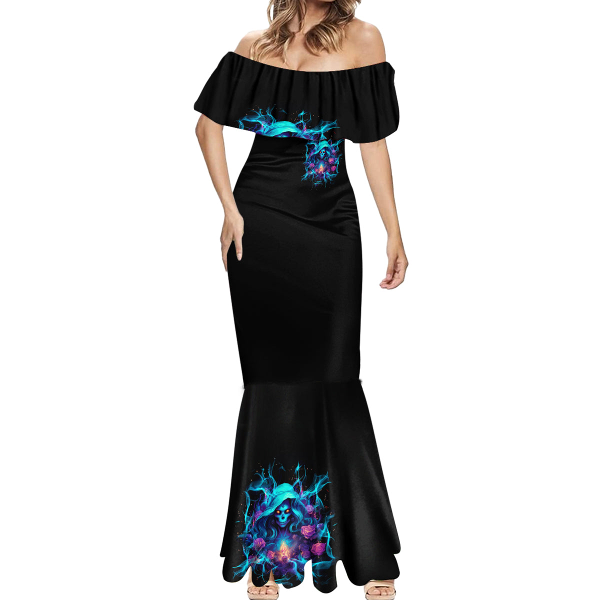 Witch Skull Mermaid Dress I'm A Good Person But Don't Give Me A Reason To Show My Evel Side