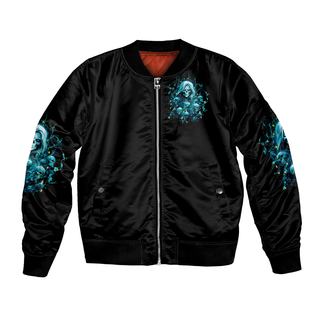 Irsh Girl Skull Bomber Jacket Drink Up Bitch