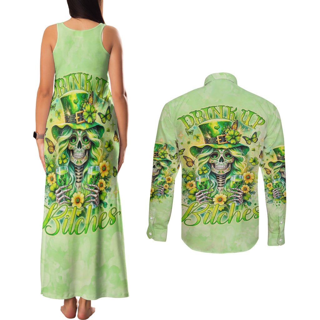 Thunder Skull Couples Matching Tank Maxi Dress and Long Sleeve Button Shirt I'm Not Anti Social I'm Just Not User Friendly