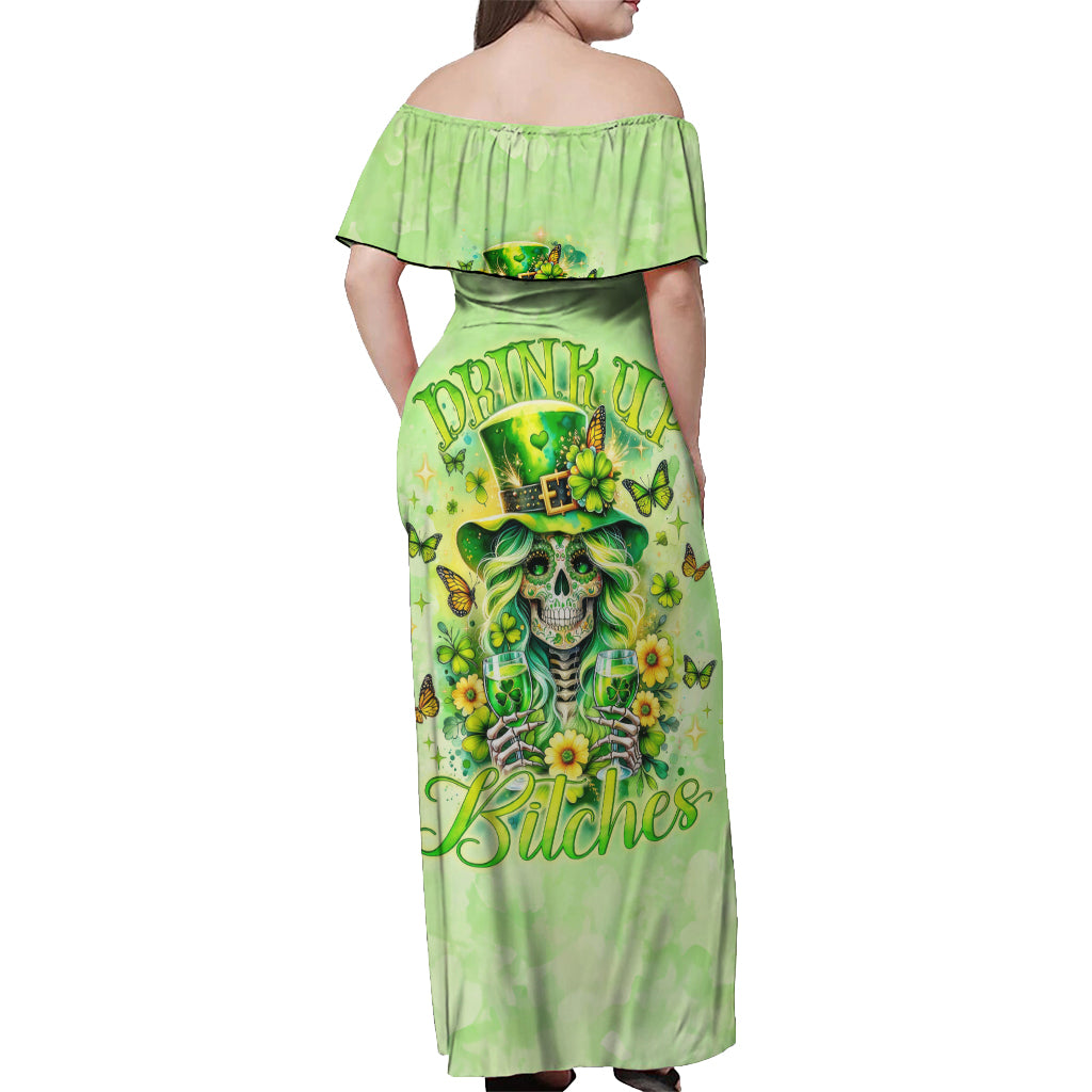 Thunder Skull Off Shoulder Maxi Dress I'm Not Anti Social I'm Just Not User Friendly