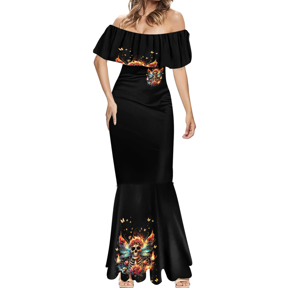 Fairy Skull Mermaid Dress Don't Fuck With Me I Fuck Back