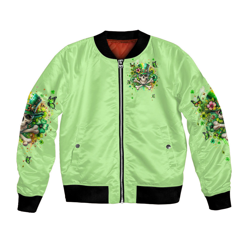 Irish Skull Bomber Jacket Let The Shenanigans Begin