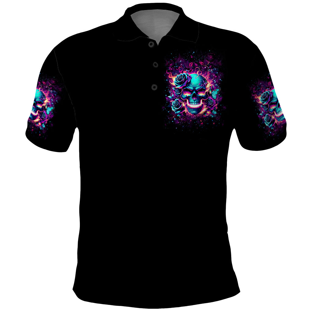 Rose Skull Polo Shirt The Good Girl In Me Got Tired Of The Bullshit So The Bitch In Me Came Out To Play