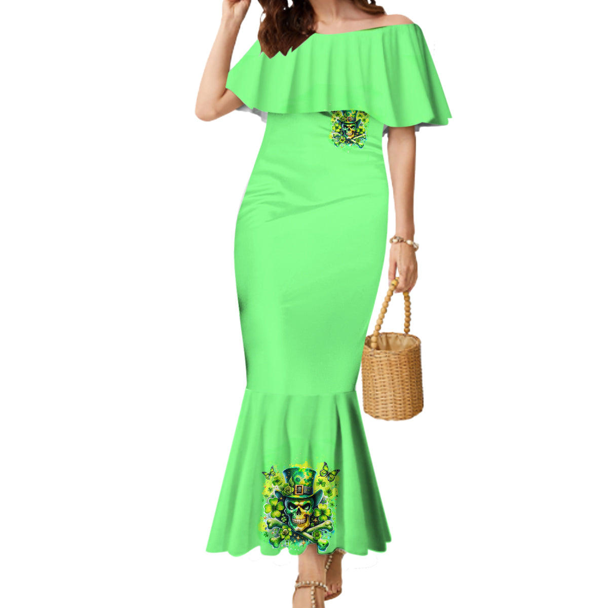 Irish Skull Mermaid Dress I'm Not Anti Social I'm Just Not User Friendly