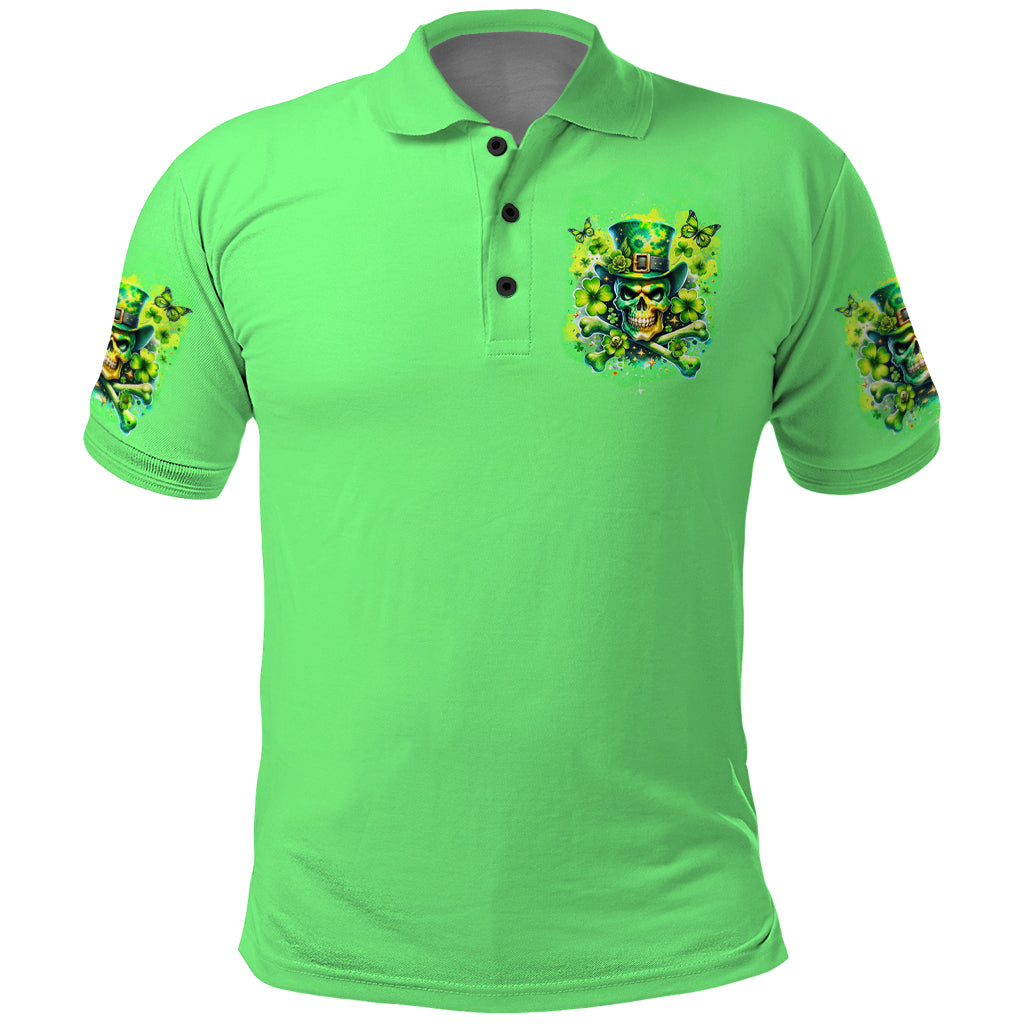 Irish Skull Polo Shirt I'm Not Anti Social I'm Just Not User Friendly
