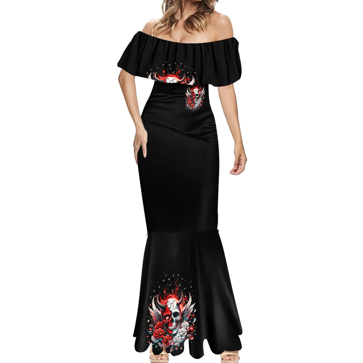 Devil Skull Mermaid Dress In Every Angel A Demon Hides And In Every Demon An Angel Strides