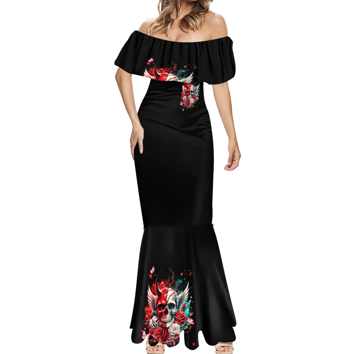 Devil Skull Mermaid Dress Little Bit Of Devil In These Angel eyes