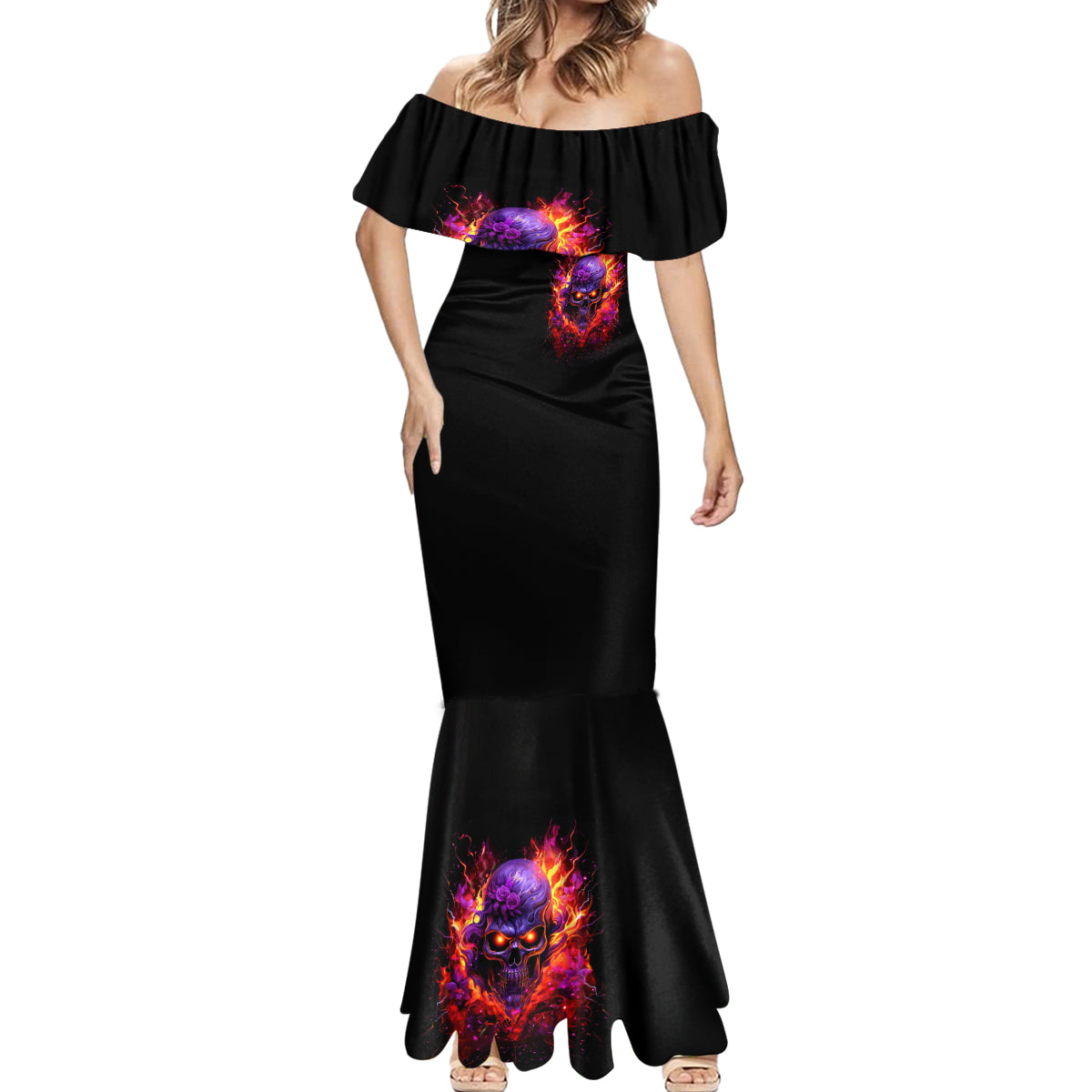 Flame Skull Mermaid Dress Judge Me When You Reperfect Otherwise Shut Up