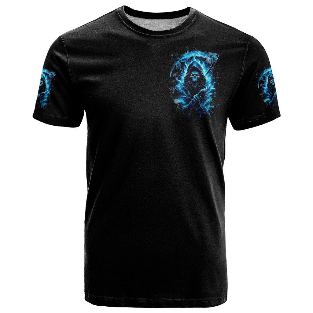 Skull Reaper T Shirt I Can't Go To Hell The Devil Still Has A Restraining Order Against Me
