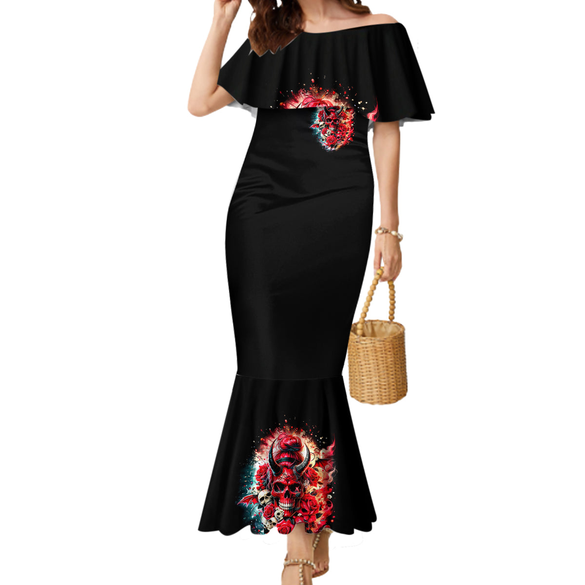 Devil Skull Mermaid Dress Stuck Between IDK IDC and IDGAF
