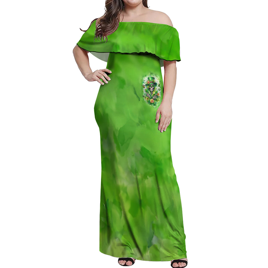 Irish Skull Off Shoulder Maxi Dress Irish Today