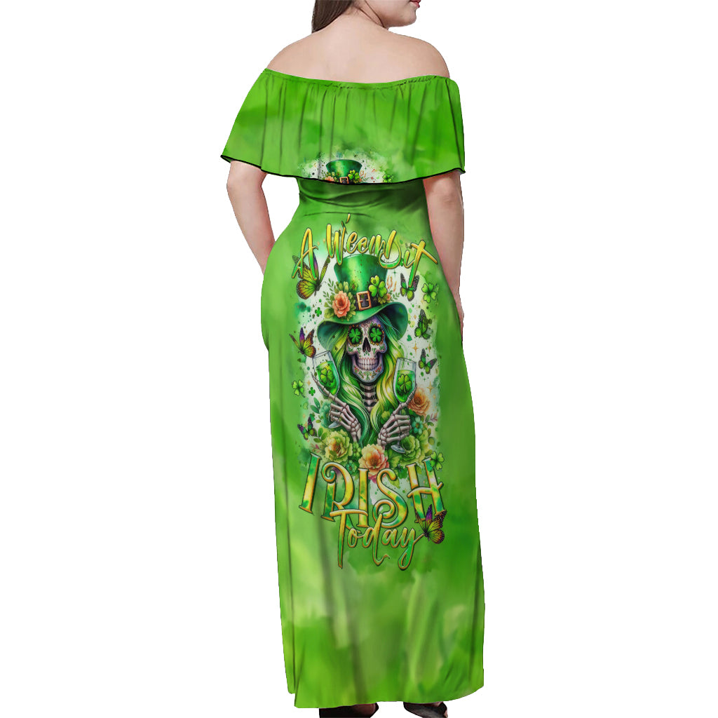 Irish Skull Off Shoulder Maxi Dress Irish Today