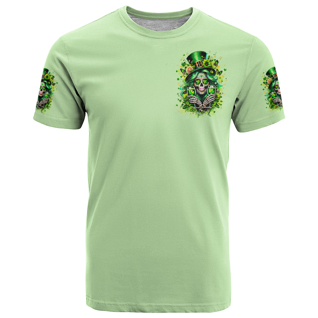 Irish Skull T Shirt Drink Up Bitches