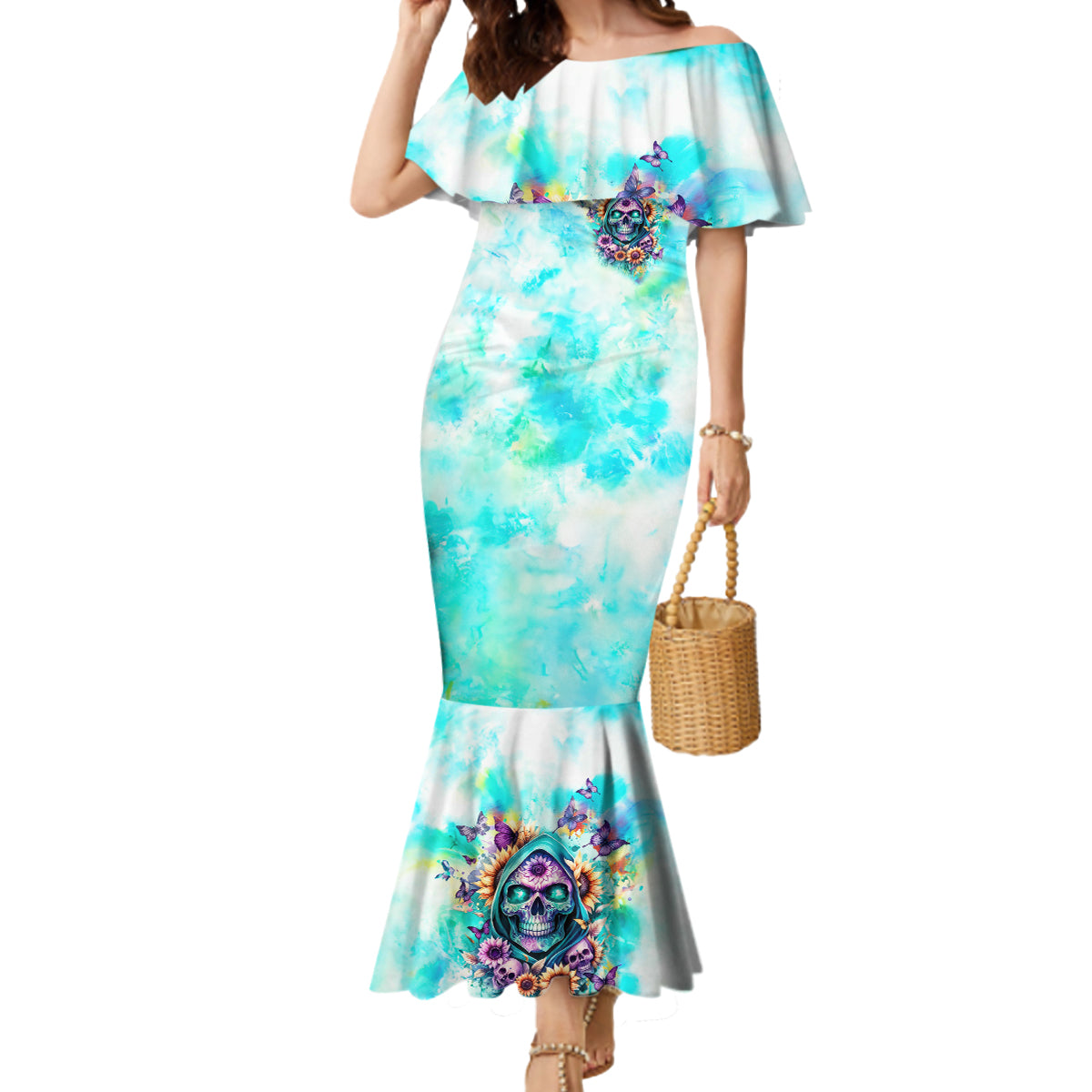 Flower Skull Mermaid Dress She Is Sunshine Mixed With A Little Hurricane
