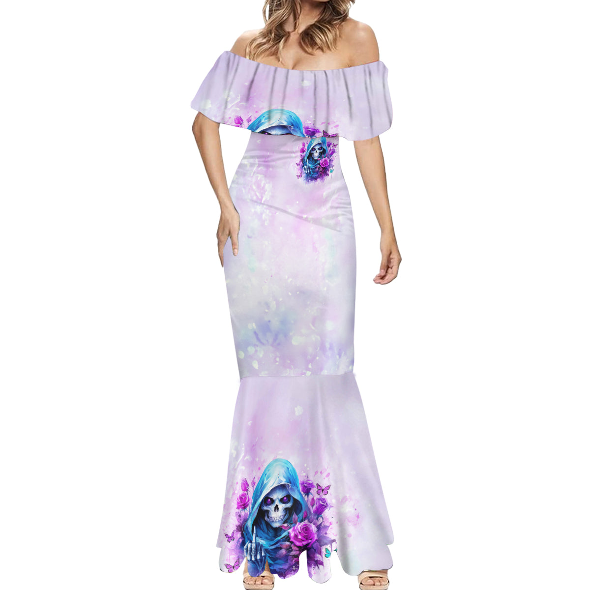 Rose Skull Mermaid Dress I'm Not Always A Bitch Just Kidding Go Fuck Yourself