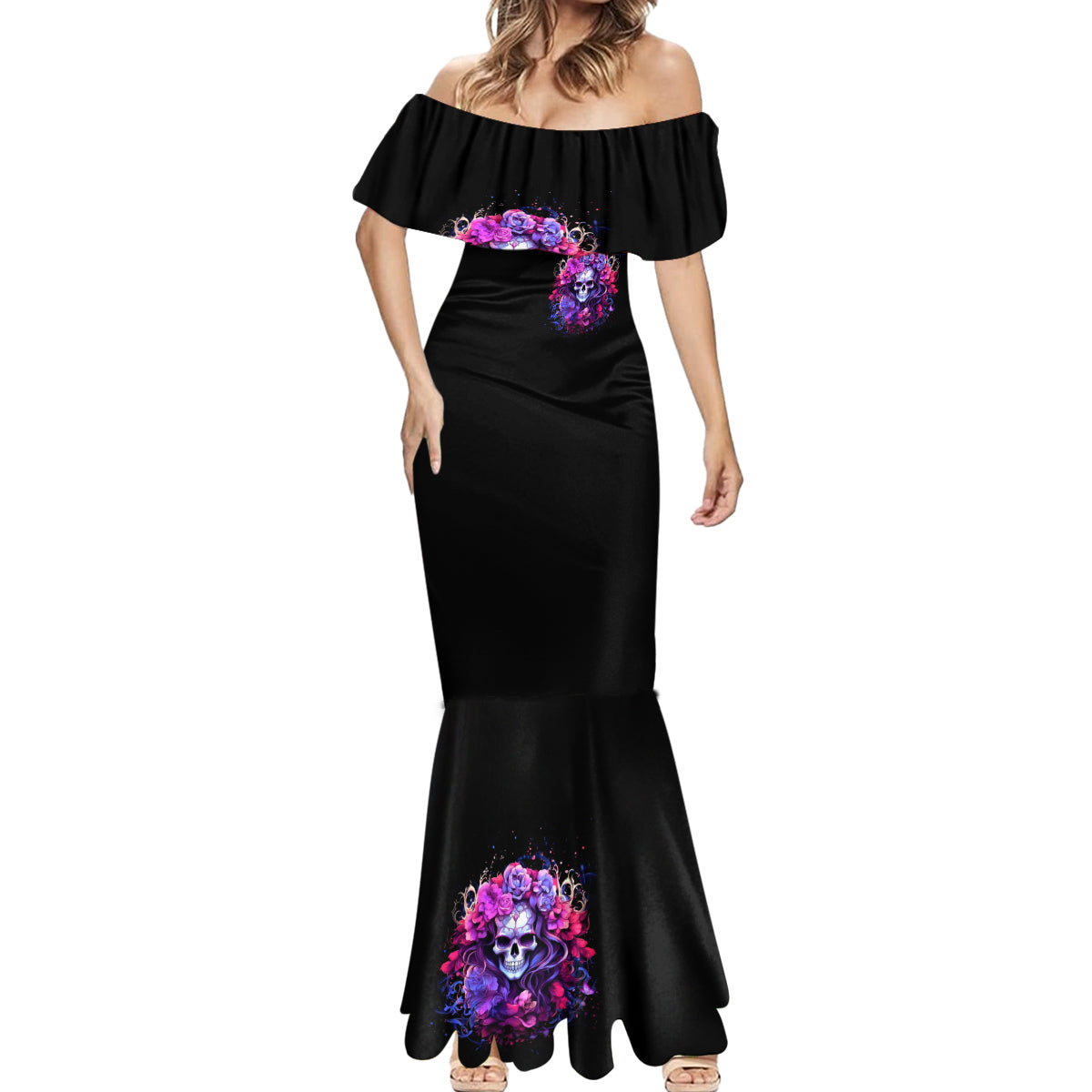 Flower Skull Mermaid Dress The Good Girl In Me Got Tired Of The Bullshit So The Bitch In Me Came Out To Play
