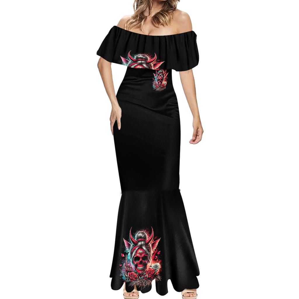 Devil Skull Mermaid Dress The Perseon I Afraid Of Is Myself That Fucker Is Crazy
