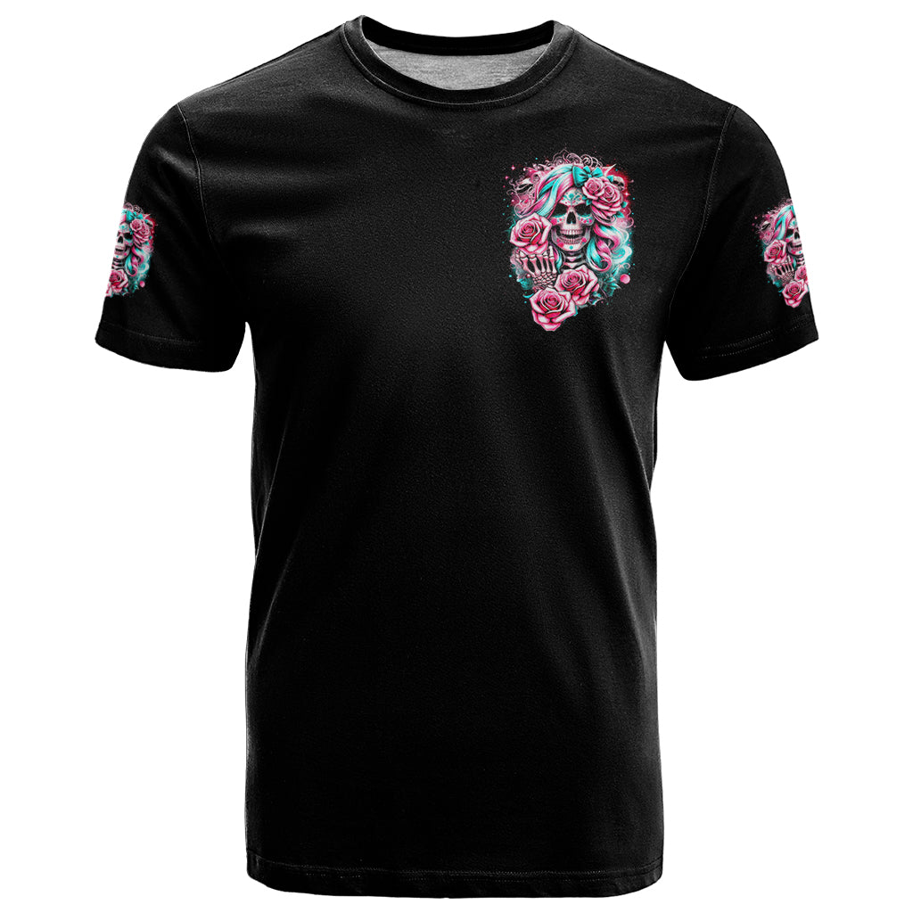 Rose Skull T Shirt Hater Make Me Famous So Keep On Hating Me Bitch