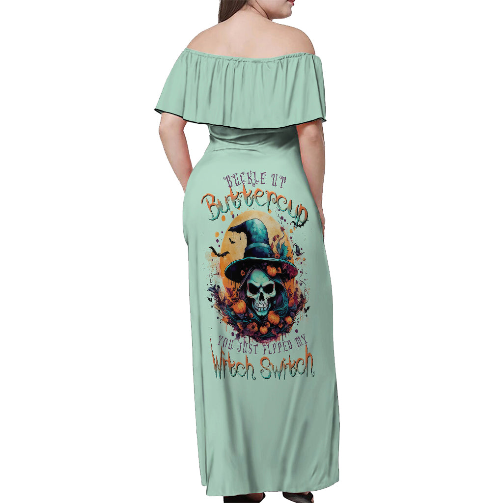 witch-skull-off-shoulder-maxi-dress-buckle-up-buttercup-you-just-flipped-my-witch-switch