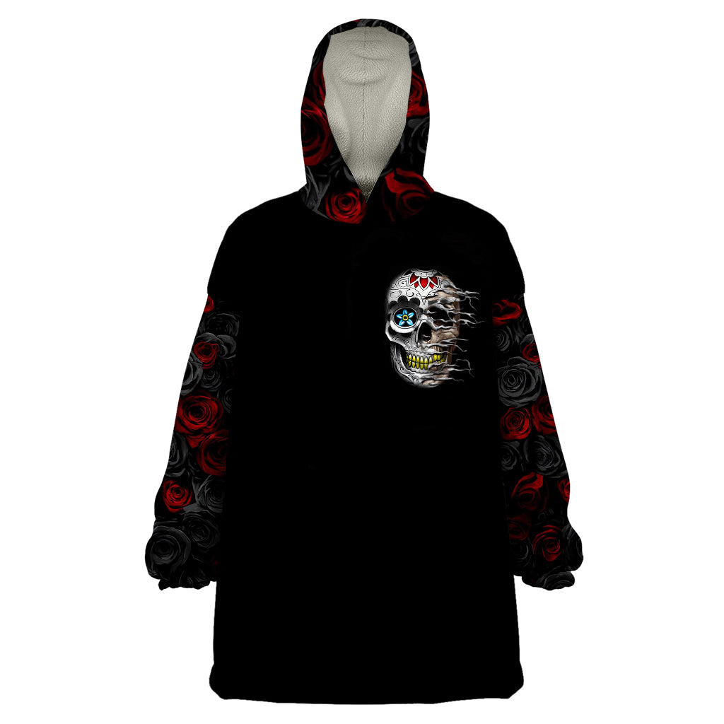 dia-de-muertos-wearable-blanket-hoodie-day-of-the-death-rose-skull