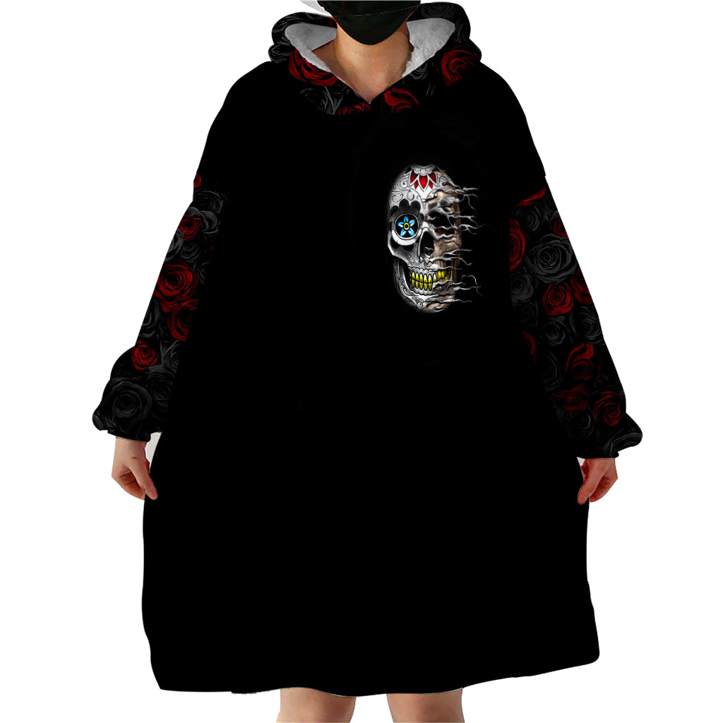 dia-de-muertos-wearable-blanket-hoodie-day-of-the-death-rose-skull