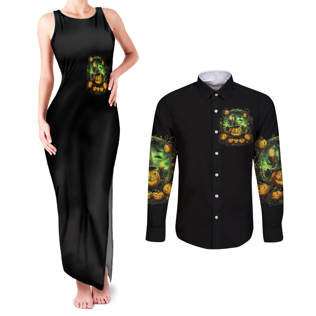 pumpkin-skull-couples-matching-tank-maxi-dress-and-long-sleeve-button-shirts-drink-up-witches