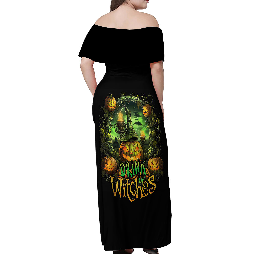 pumpkin-skull-off-shoulder-maxi-dress-drink-up-witches