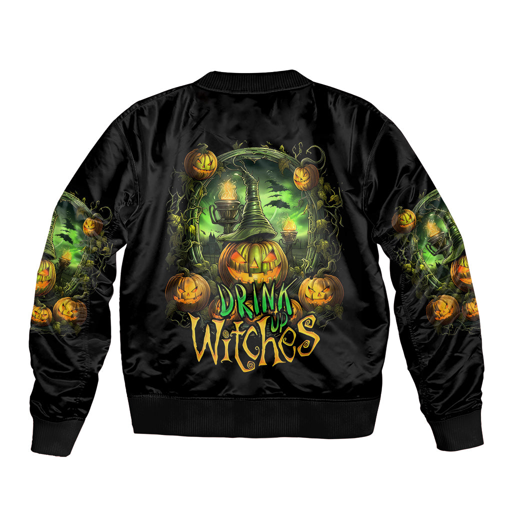 pumpkin-skull-sleeve-zip-bomber-jacket-drink-up-witches