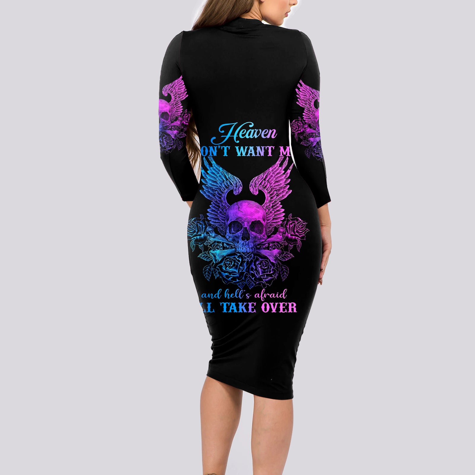 wings-skull-long-sleeve-bodycon-dress-heaven-dont-want-me-hell-afraid-i-take-over