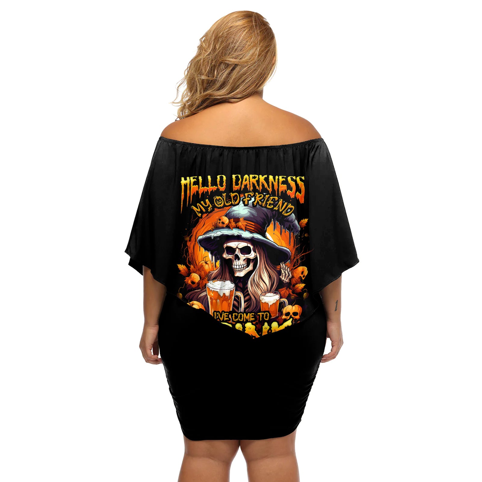 witch-skull-off-shoulder-short-dress-hello-darkness-my-old-friend-i-come-to-drink-with-you