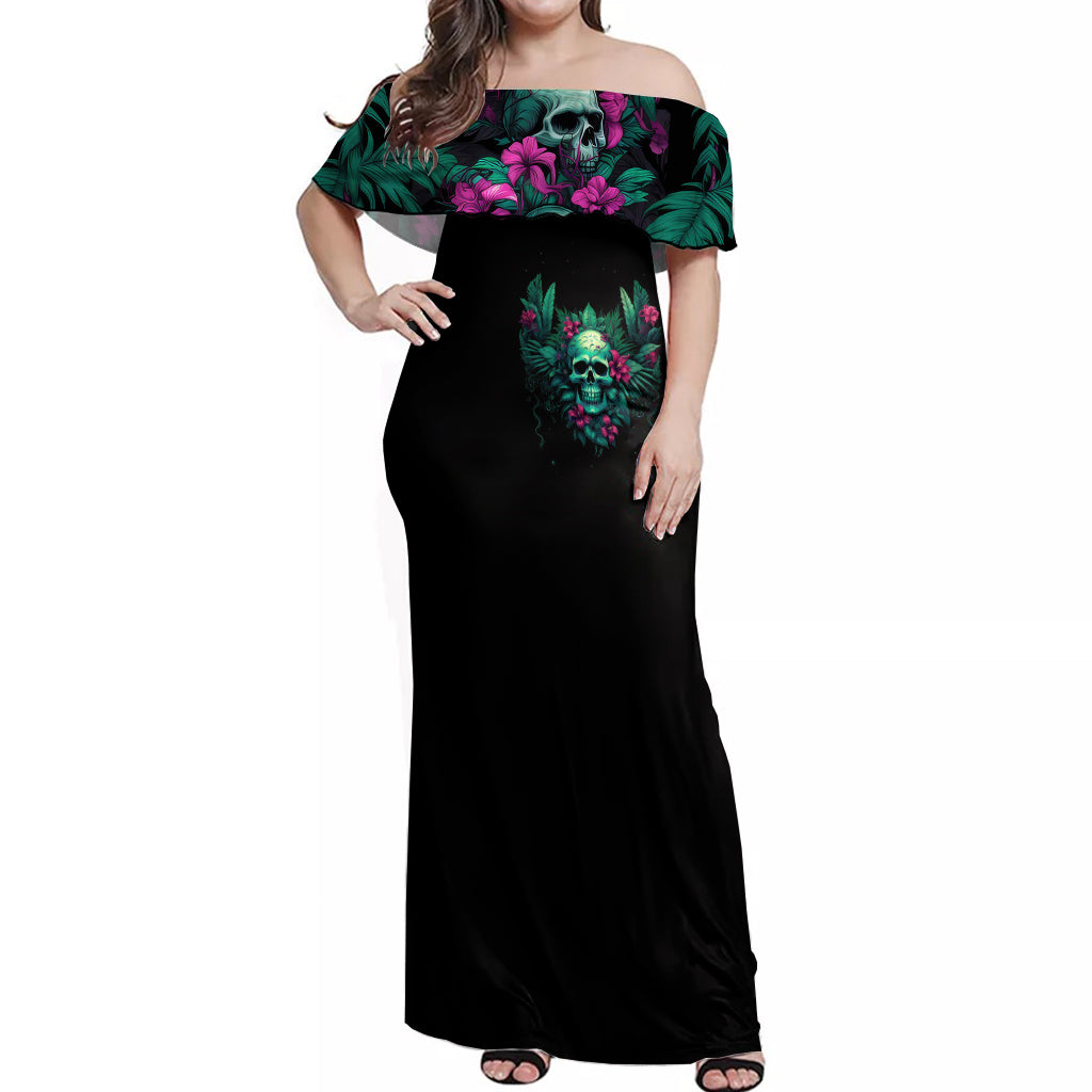 tropical-skull-off-shoulder-maxi-dress-im-blunt-because-god-rolled-me-that-way