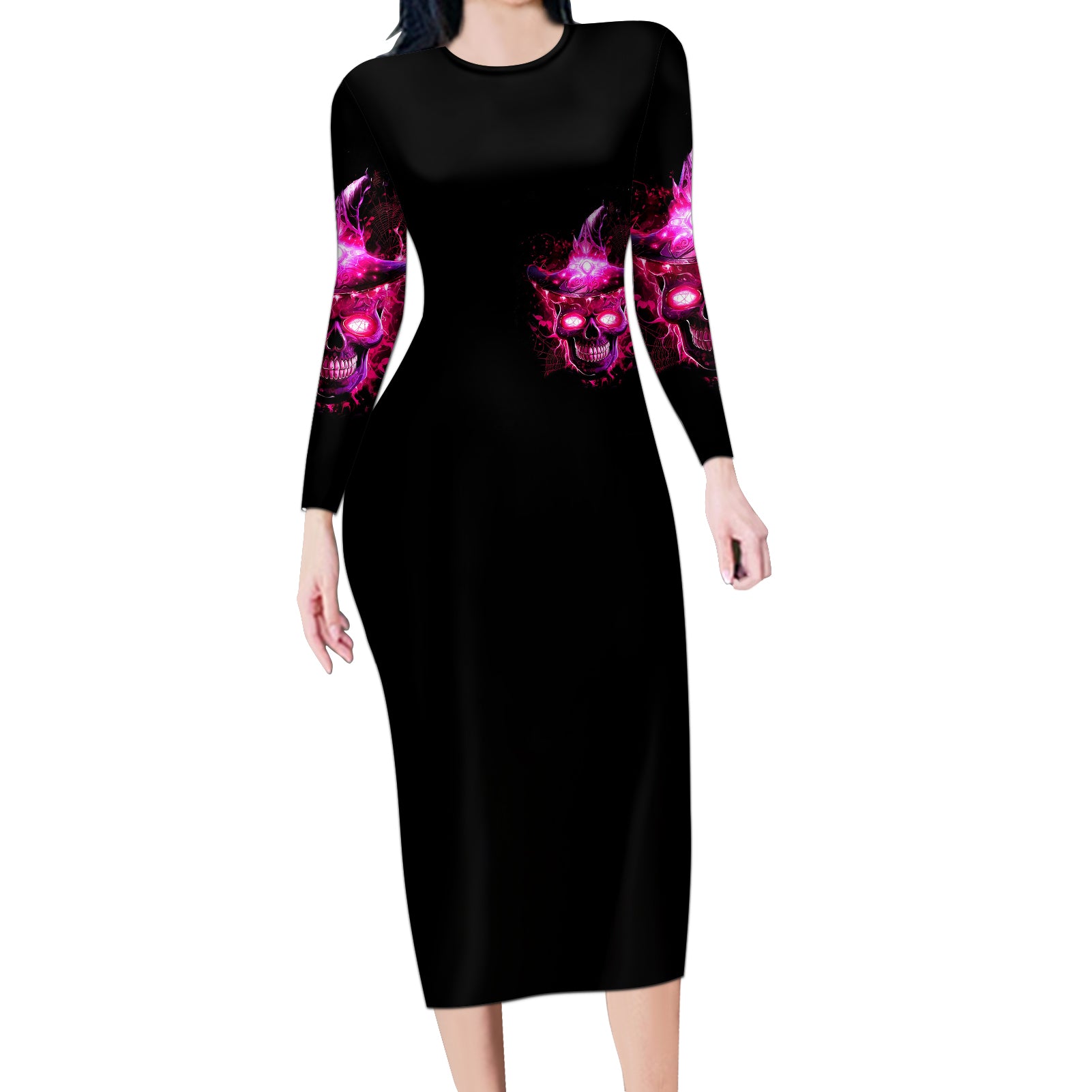 witch-skull-long-sleeve-bodycon-dress-iam-the-spell