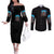 tiki-skull-couples-matching-off-the-shoulder-long-sleeve-dress-and-long-sleeve-button-shirts-i-give-a-fuck-is-broken-but-my-go-fuck-yourself