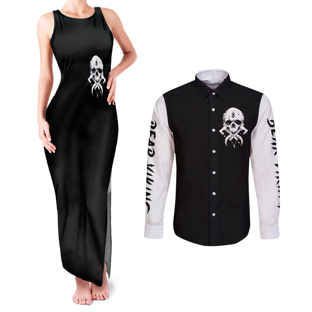 viking-skull-couples-matching-tank-maxi-dress-and-long-sleeve-button-shirts-bear-viking-cross-skull