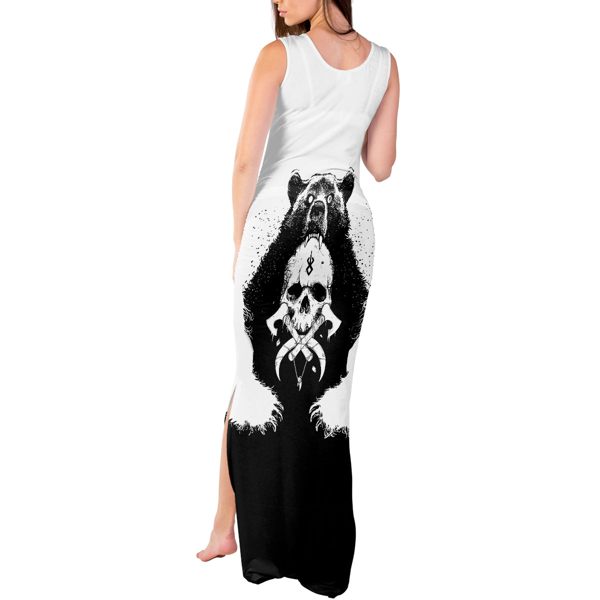 viking-skull-tank-maxi-dress-bear-viking-cross-skull