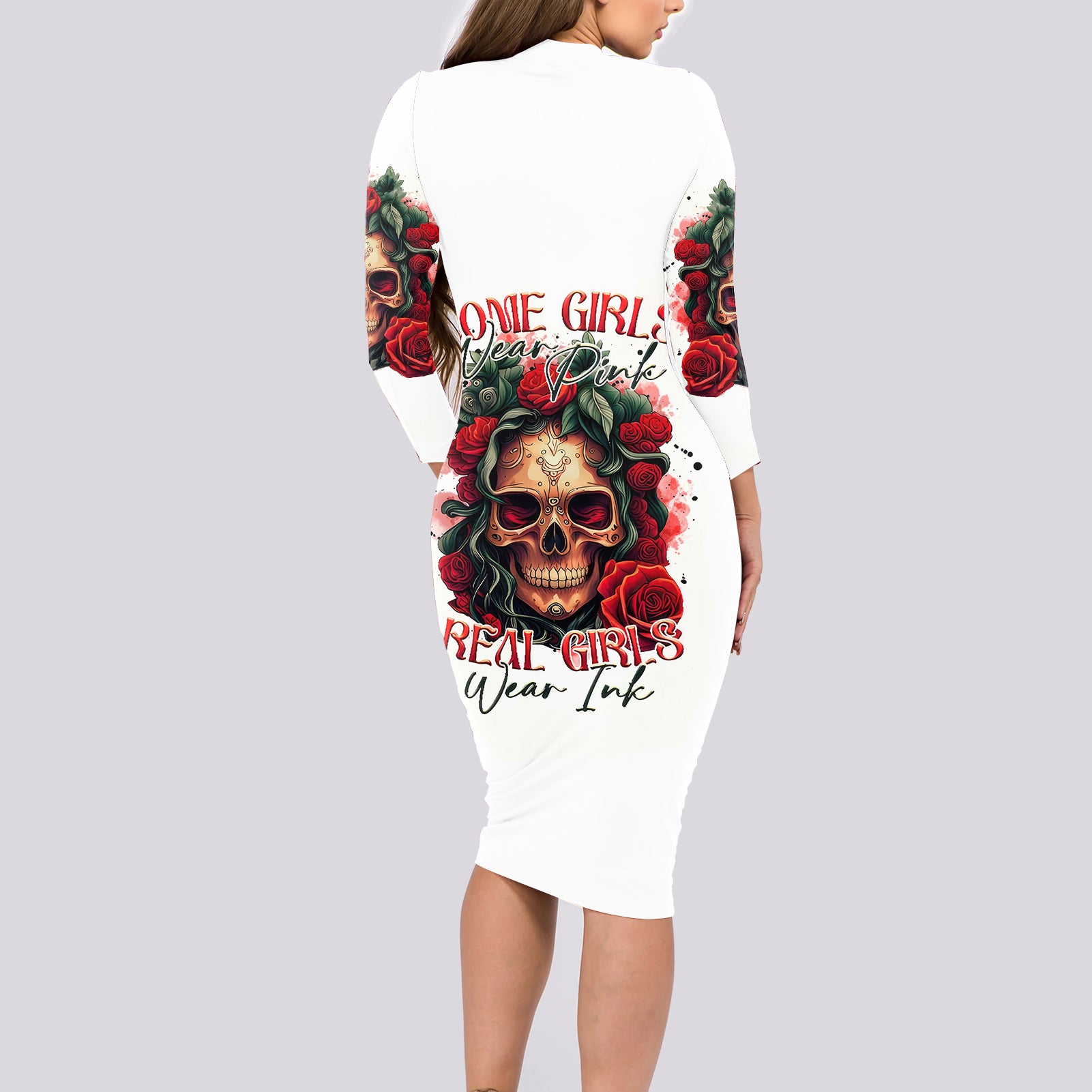 rose-skull-long-sleeve-bodycon-dress-some-girl-wear-pink-real-girl-wear-ink