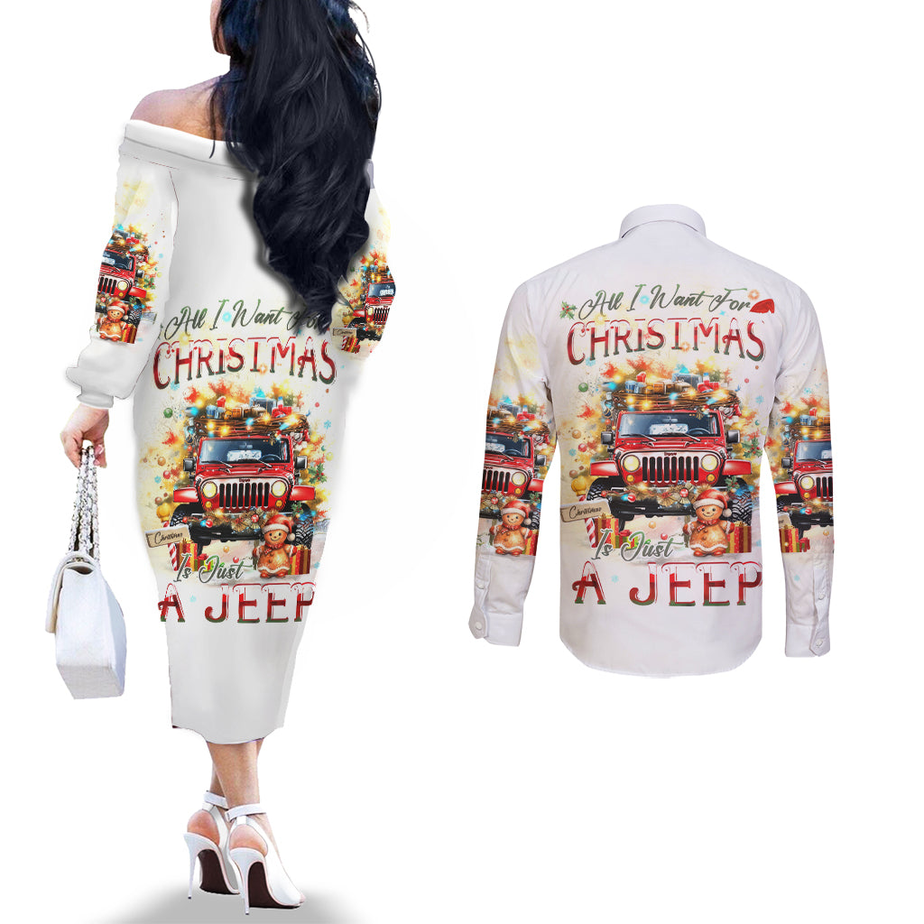 christmas-red-jeep-couples-matching-off-the-shoulder-long-sleeve-dress-and-long-sleeve-button-shirt-all-i-want-for-christmas-is-just-a-jeep