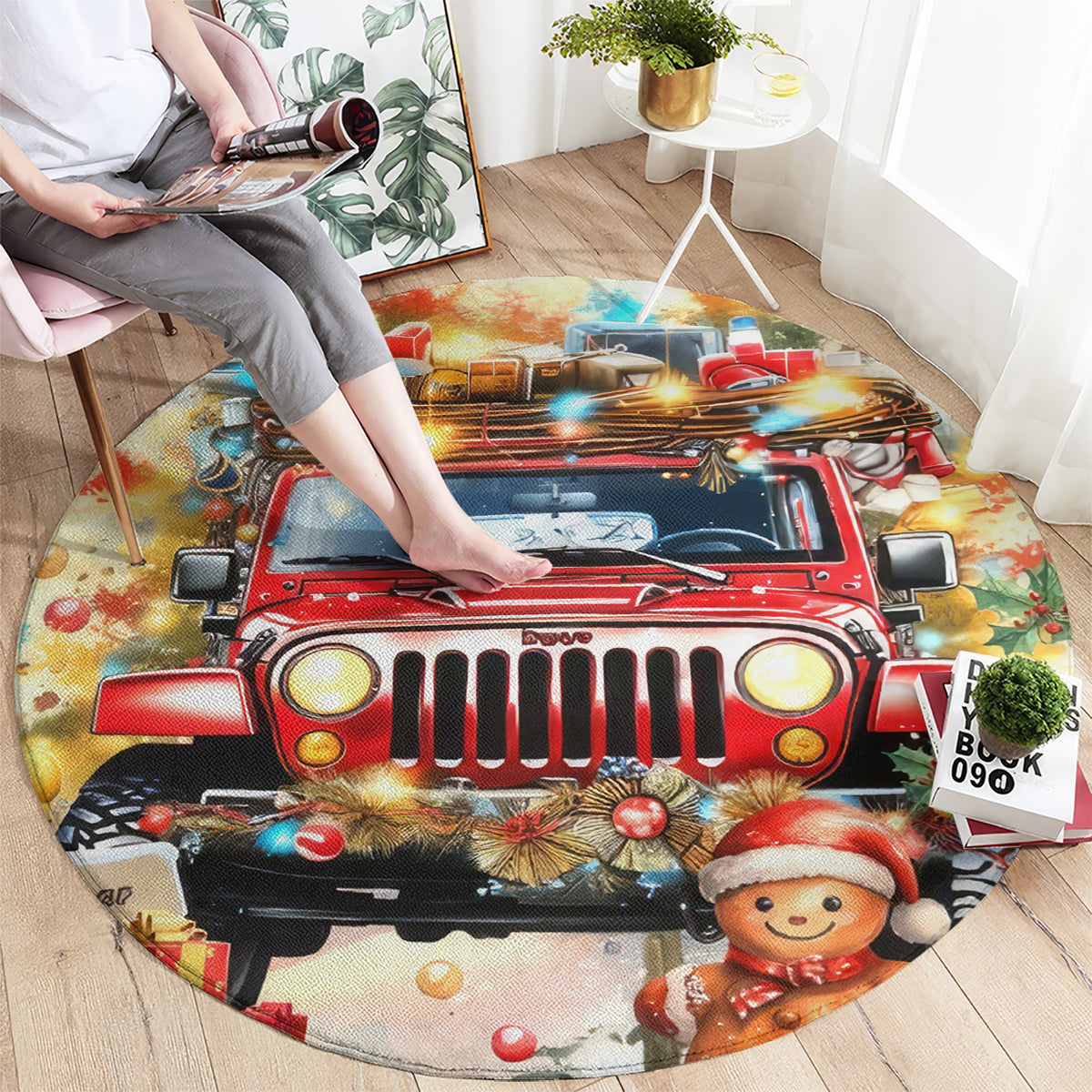 christmas-red-jeep-round-carpet-all-i-want-for-christmas-is-just-a-jeep