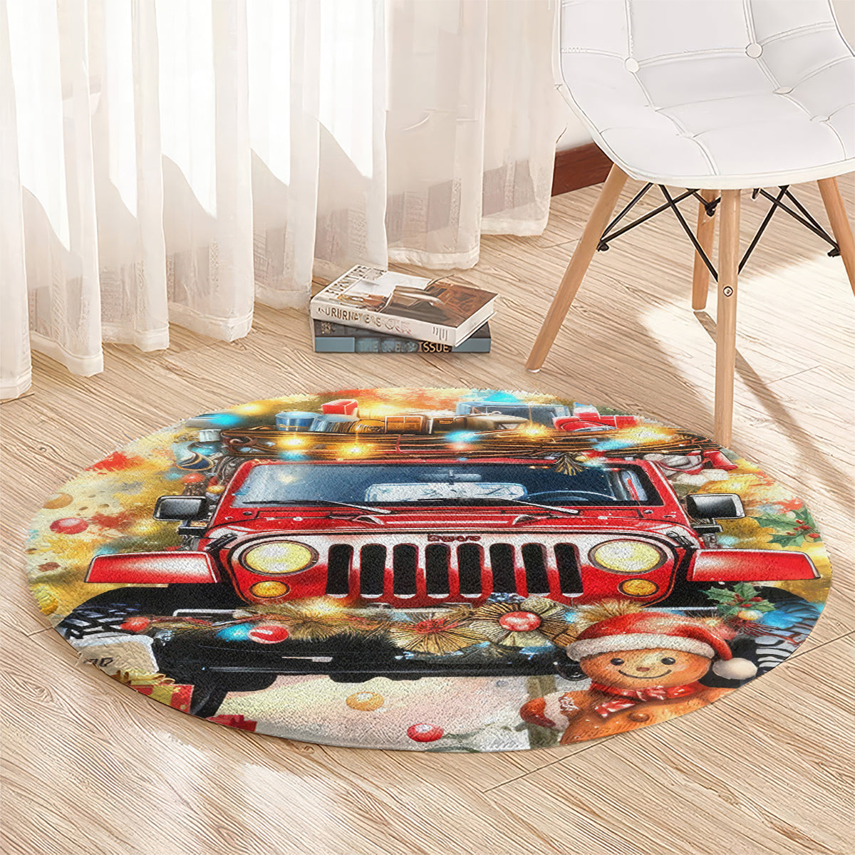 christmas-red-jeep-round-carpet-all-i-want-for-christmas-is-just-a-jeep
