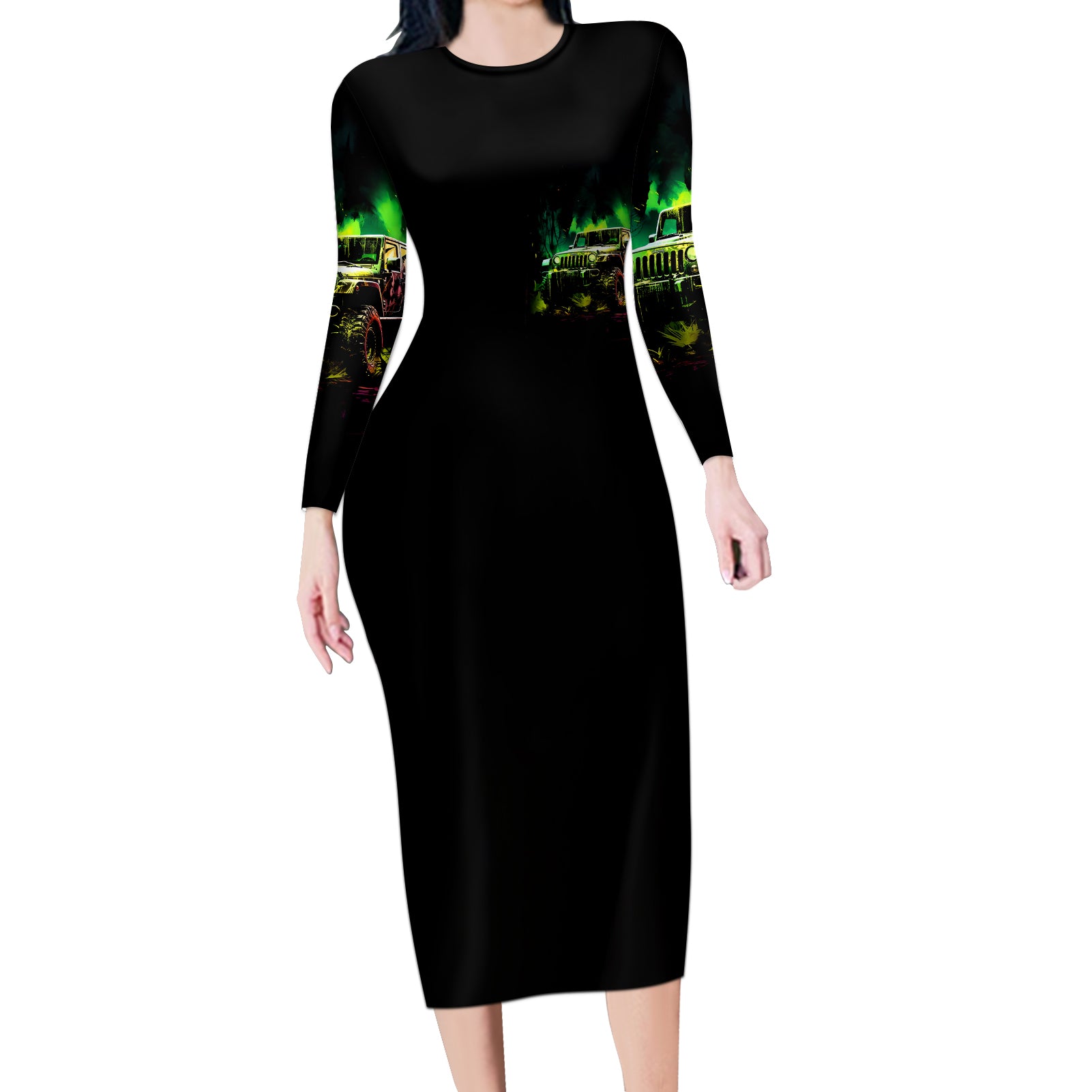off-road-jeep-long-sleeve-bodycon-dress-always-take-the-scenic-route
