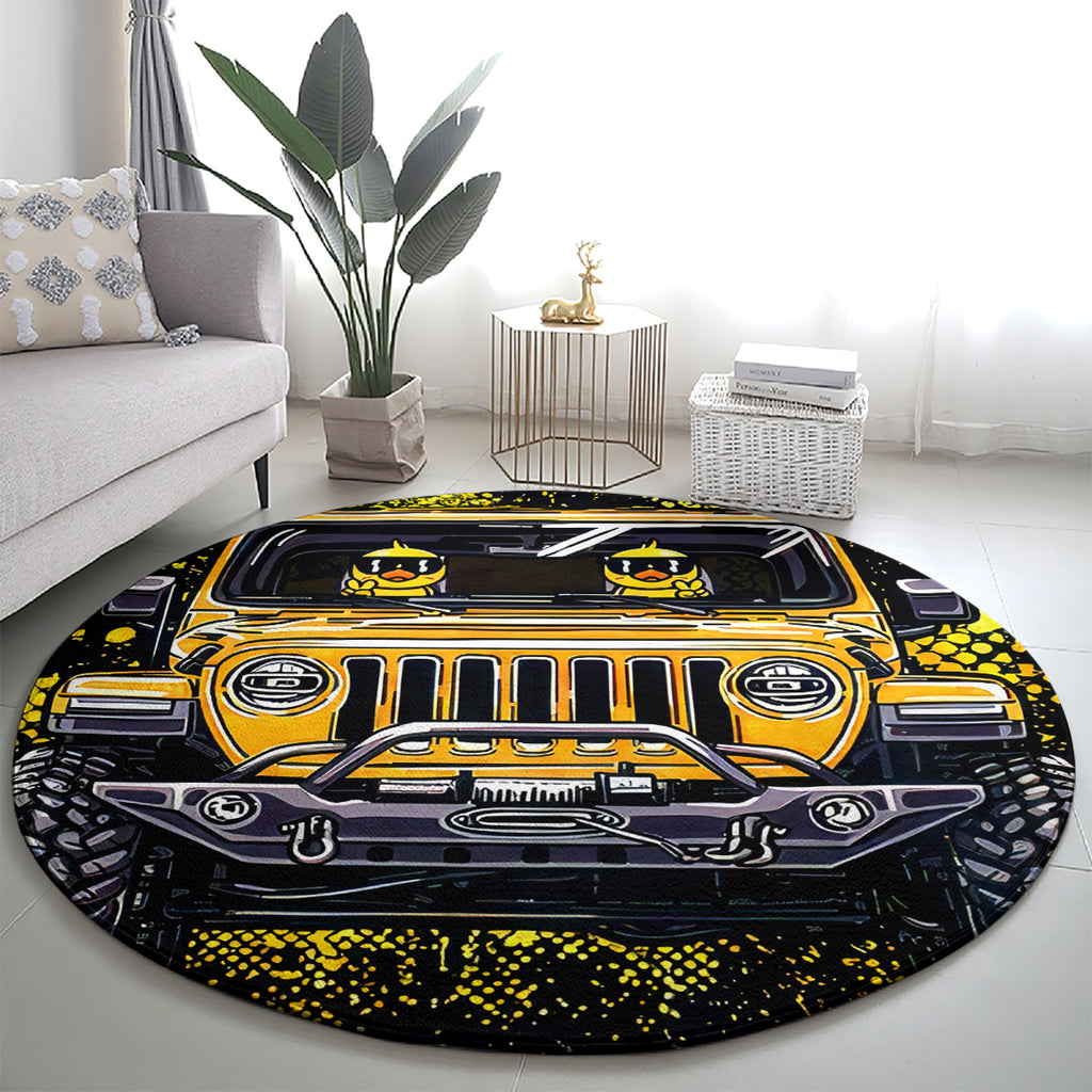 duck-jeep-round-carpet-best-friend-are-the-sisters