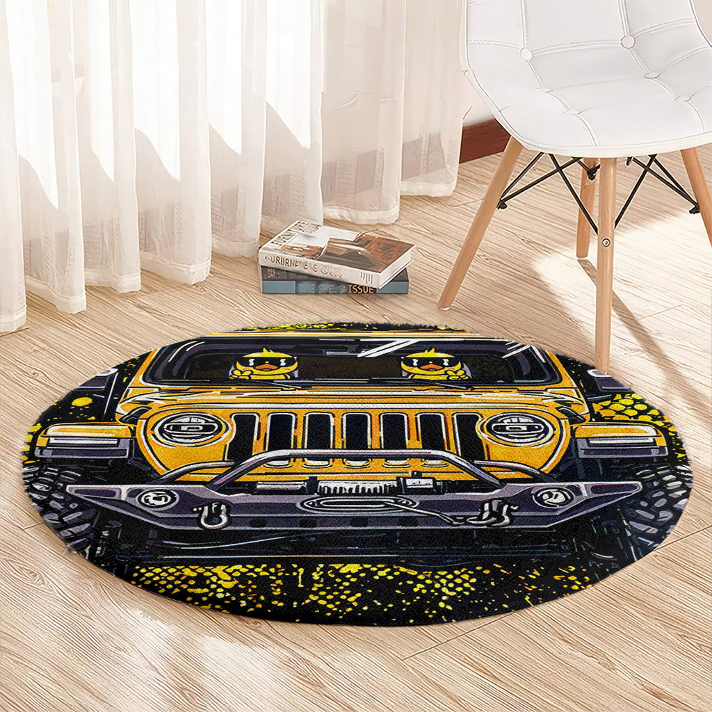 duck-jeep-round-carpet-best-friend-are-the-sisters