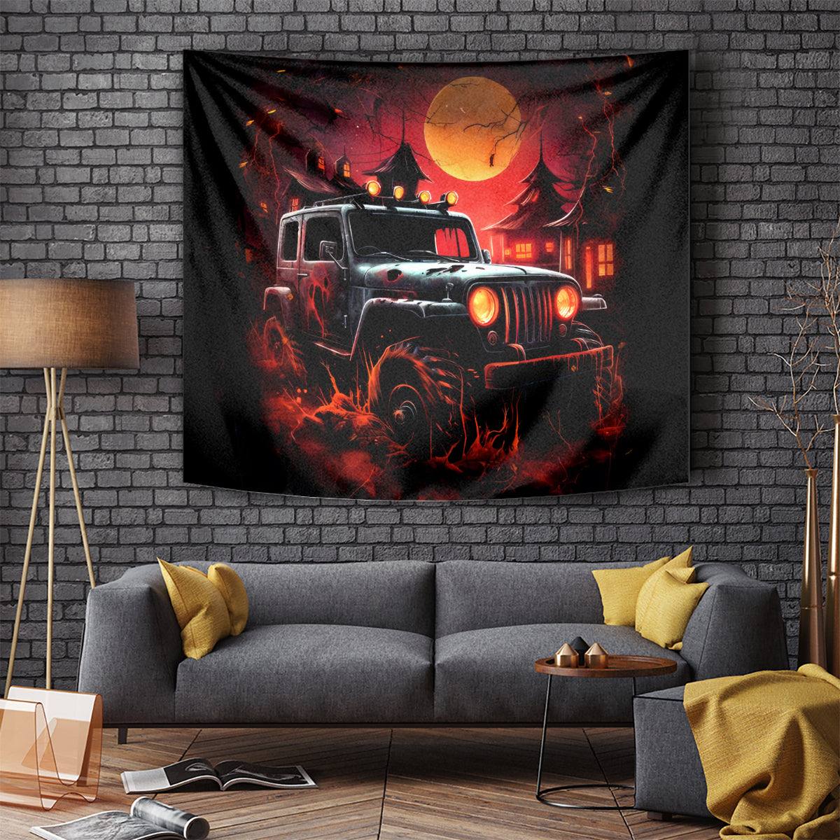dirty-jeep-tapestry-get-dirty-go-mudding