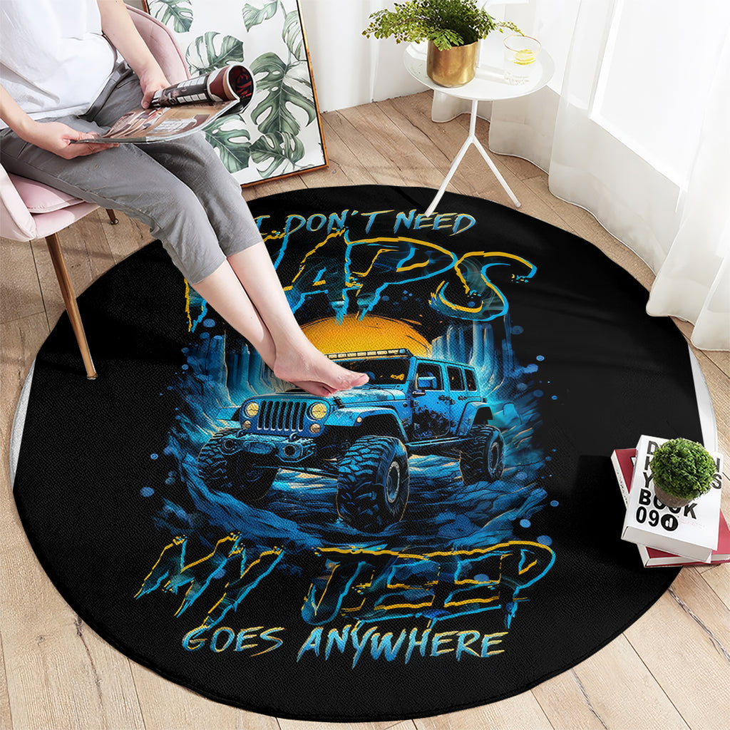 aventure-jeep-round-carpet-i-dont-need-maps-my-jeep-goes-anywhere