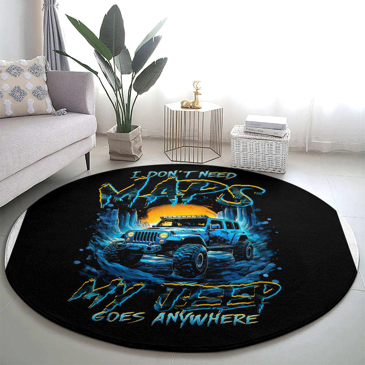 aventure-jeep-round-carpet-i-dont-need-maps-my-jeep-goes-anywhere