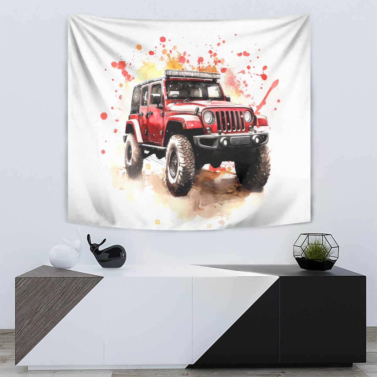 red-jeep-tapestry-i-like-stay-in-my-jeep-its-too-people-outside
