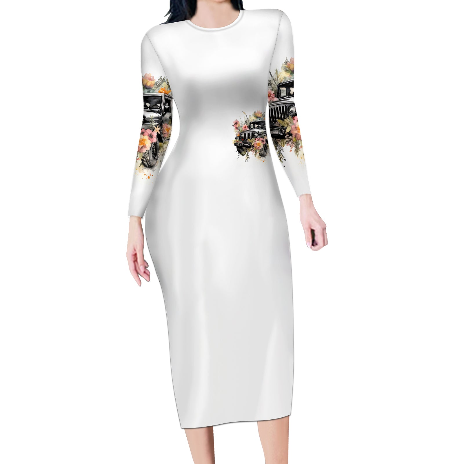 flower-jeep-long-sleeve-bodycon-dress-i-work-hard-so-my-jeep-can-have-a-better-life