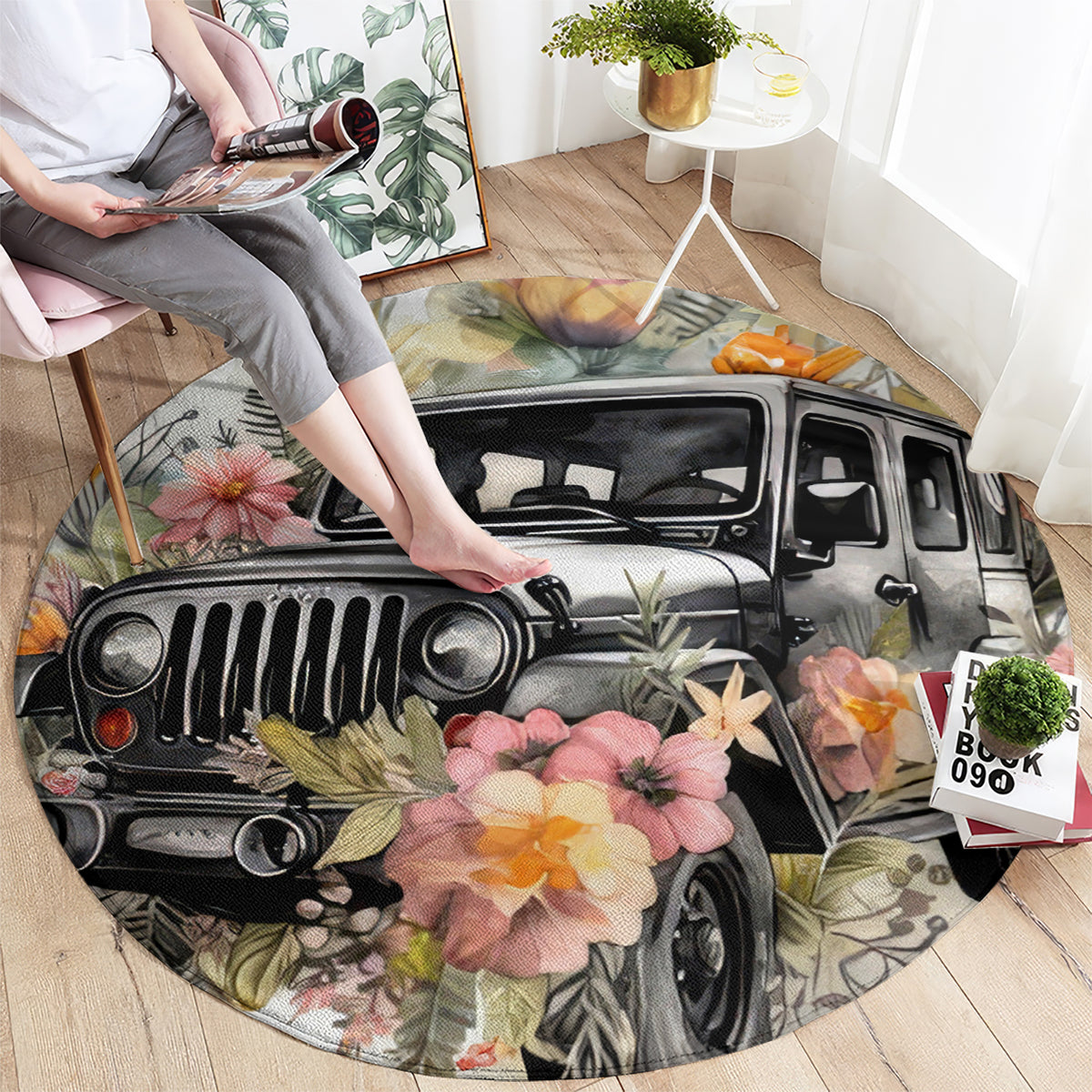 flower-jeep-round-carpet-i-work-hard-so-my-jeep-can-have-a-better-life